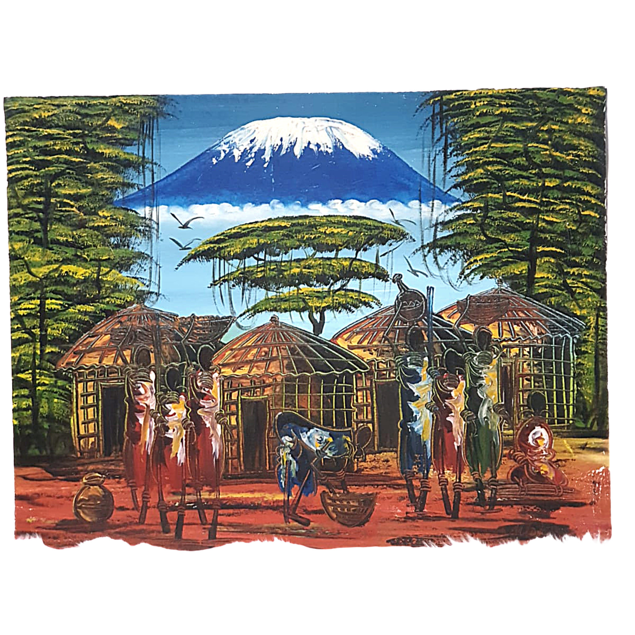Village Tingatinga Painting