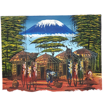 Load image into Gallery viewer, Village Tingatinga Painting
