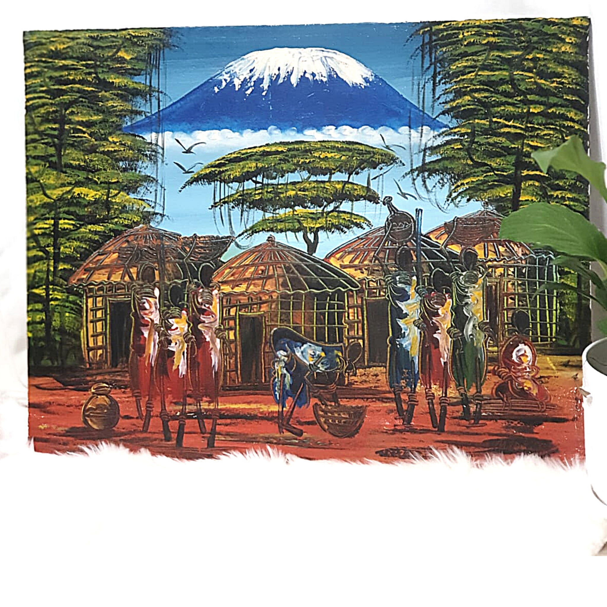 Village Tingatinga Painting